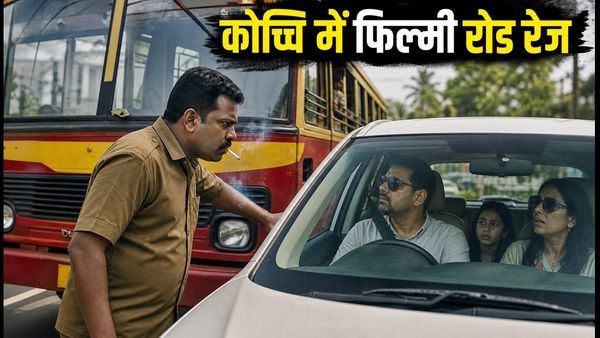 कोच्चि रोड रेज: सिगरेट हाथ में लिए बस कर्मचारी ने एनआरआई परिवार को घेरा, वीडियो वायरल