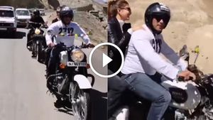 जैकलीन के संग रॉयल एनफील्ड पर निकली सलमान की सवारी - देखें वीडियो