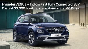 हुंडई वेन्यू ने सिर्फ 60 दिन में 50,000 बुकिंग प्राप्त किये, बनाया बिक्री का नया रिकॉर्ड