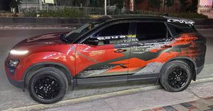 Tata Harrier Modification: टाटा हैरियर का नए पेंट मे रफ एंड टफ लुक है लाजवाब, देखें तस्वीरें