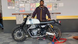 RE Continental GT Modifications: राॅयल एनफील्ड कॉन्टिनेंटल जीटी को मिला स्क्रैंबलर लुक, देखें