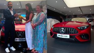 बीजेपी नेता ने बेटी को गिफ्ट की 2.44 करोड़ की Mercedes-Benz SL55 AMG, VIDEO वायरल 