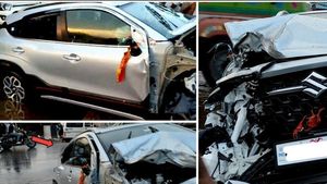 100KMPH की स्पीड से ट्रक में जा टकराई Maruti Fronx! Airbags ने बचाई पैसेंजर्स की जान, देखिए VIDEO