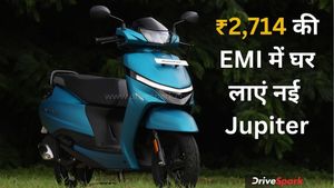TVS Jupiter मात्र ₹2,714 की EMI में लाएं घर, जीएसटी कटौती के बाद इतना है On Road Price 