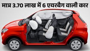 33 Km माइलेज और बेस वेरिएंट में 6 एयरबैग; फर्स्ट टाइम बायर के लिए बेस्ट है ये कार, कीमत मात्र ₹3.70 लाख 
