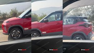 लॉन्च से पहले रेड कलर में स्पॉट हुई Tata Punch EV Facelift, पुरानी पंच ईवी की तरह ही दिखा साइड प्रोफाइल