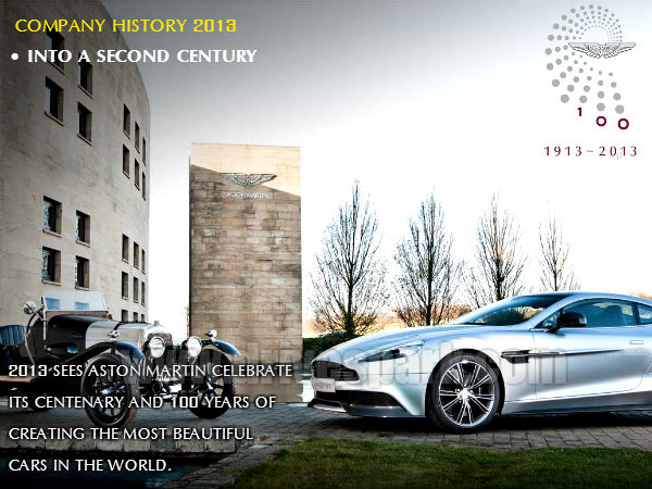 एस्‍टन मार्टिन ने पूरे किये 100 वर्ष 