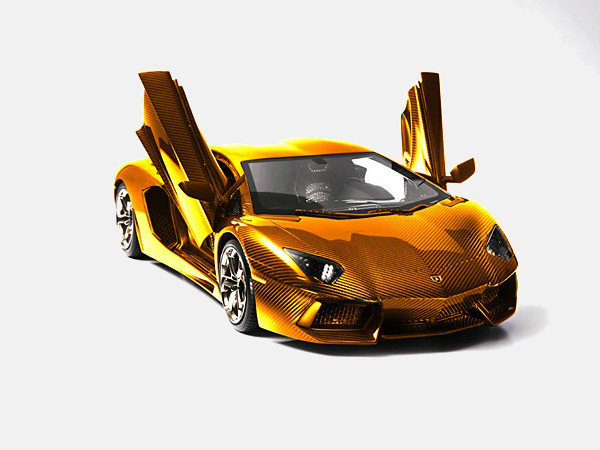 Gold Lamborghini Aventador By Robert Gulpen 