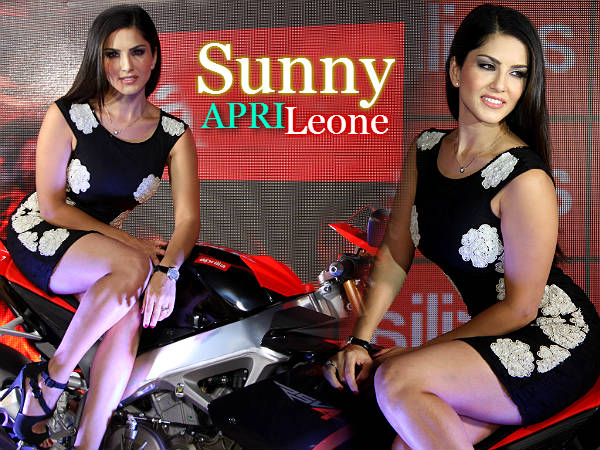 Sunny Leone Unveils Aprilia & Moto Guzzi Super bikes