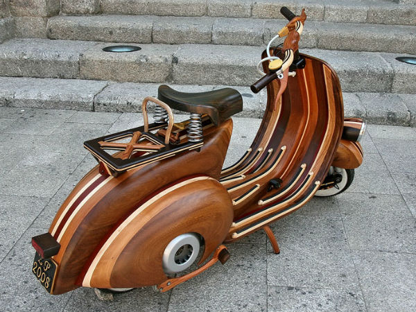 Wooden Vespa By Carlos Alberto Is A Work Of Art