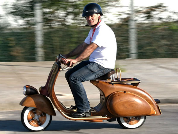 Wooden Vespa By Carlos Alberto Is A Work Of Art