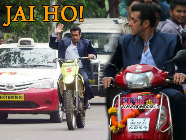 Salman Khan Driving Suzuki Bikes In Movie Jai Ho 