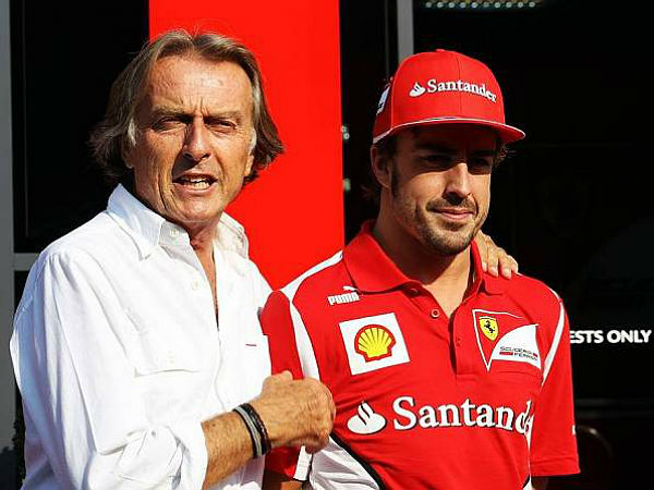 ferrari chairman with formual 1 racer