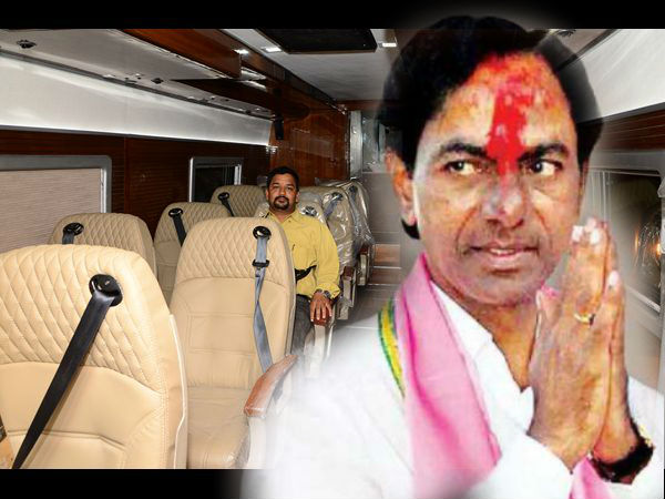 तेलंगाना के सीएम की 5 करोड़ की बुलेट प्रूफ बस देख दंग रह जायेंगे