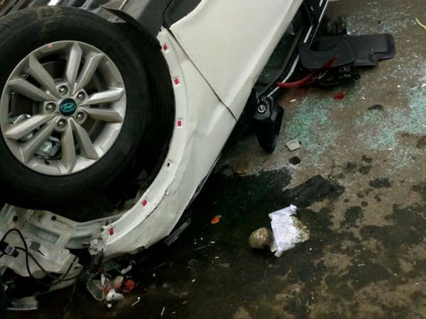 ह्युंडई क्रेटा हुई भीषण हादसे का शिकार 