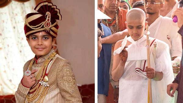 12 साल की के भिक्षु ने दीक्षा लेने से पहले की फरारी की सवारी