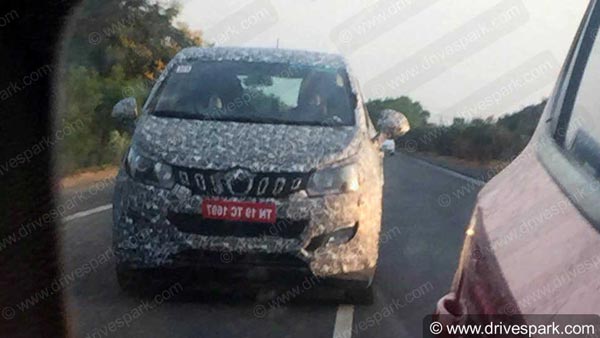 महिंद्रा की नई MPV U321 टेस्टिंग के दौरान हुई स्पॉट - जल्द होगी लॉन्च - इनोवा क्रिस्टा से है मुकाबला