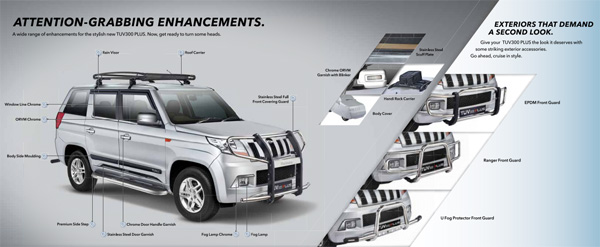 Mahindra TUV 300 प्लस में लगायें ये बेहतरीन एक्सेसरीज