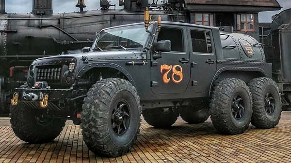 जीप रैंग्लर को बना दिया भांप से चलने वाला 6 पहियों वाला मिनी ट्रक