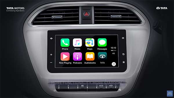 टाटा टियागो व टिगोर में अब दिया गया एप्पल कार प्ले कनेक्टिविटी की सुविधा