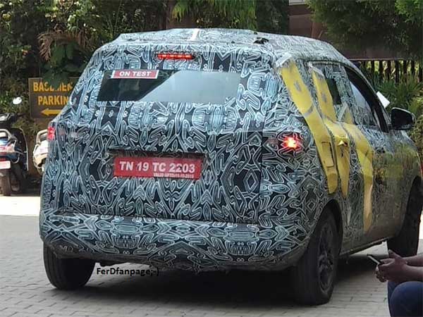 रेनॉल्ट ट्राइबर टेस्टिंग लुक फोटो लॉन्च