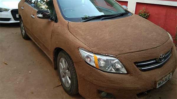 कार को धूप से बचाने का देसी जुगाड़