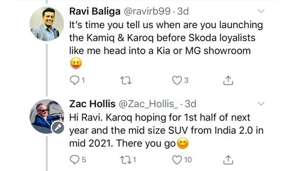 स्कोडा कारोक और कामिक का लॉन्च तय स्कोडा कारोक और कामिक का लॉन्च तय