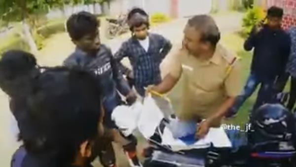 पुलिस वाले ने बाइकरों के समूह से मांगी रिश्वत, कहा 100 रुपयें कोई बड़ी चीज नहीं पुलिस वाले ने बाइकरों के समूह से मांगी रिश्वत, कहा 100 रुपयें कोई बड़ी चीज नहीं