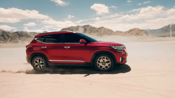 मुंबई में शोरूम से बहार आ गिरी किया सेल्टोस एसयूवी, एयरबैग ने बचाई ड्राइवर की जान