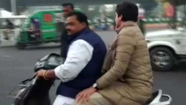 बिना हेलमेट पहने पार्टी कार्यकर्ता संग प्रियंका गांधी कर रहीं थी सफर, कटा 6100 रुपये का चालान