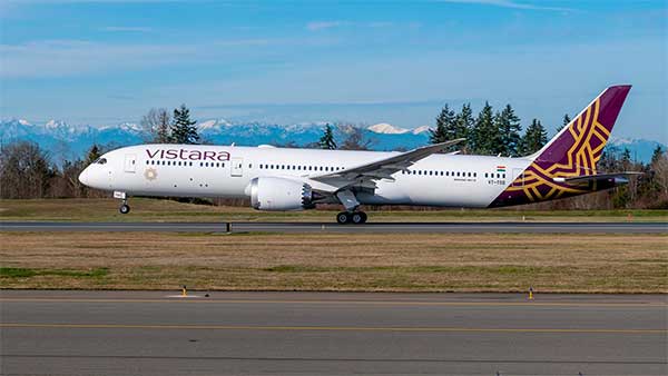 विस्तारा बोइंग 787-9 ड्रीमलाइनर भारत की पहली प्लेन वाई-फाई सुविधा