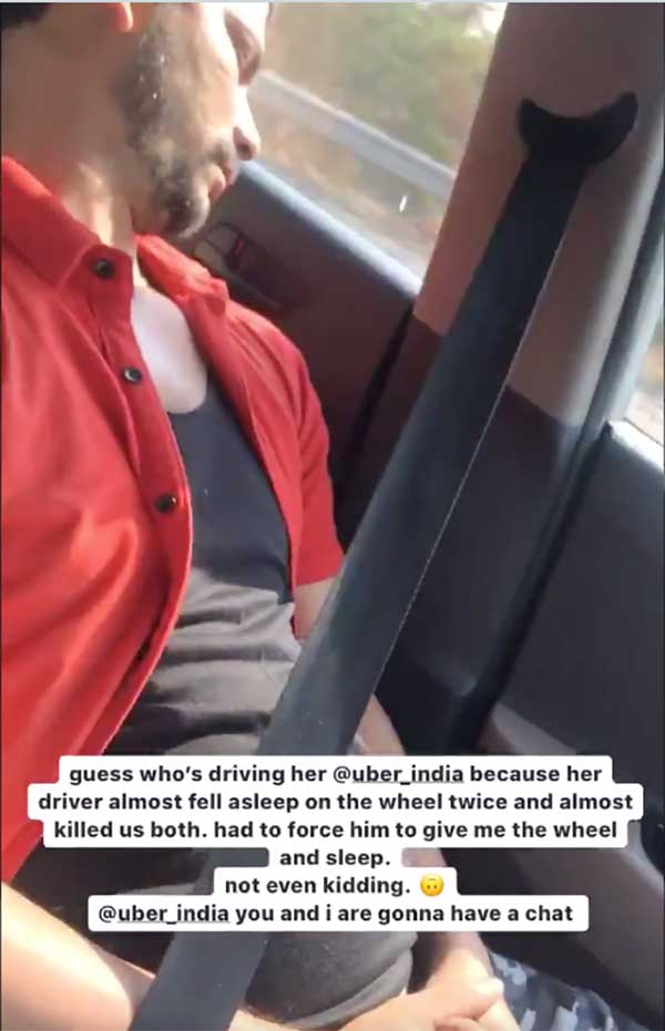 उबर कैब का चालक ड्राइविंग के दौरान सोने लगा तो महिला यात्री ने चलाई कार, वीडियो वायरल