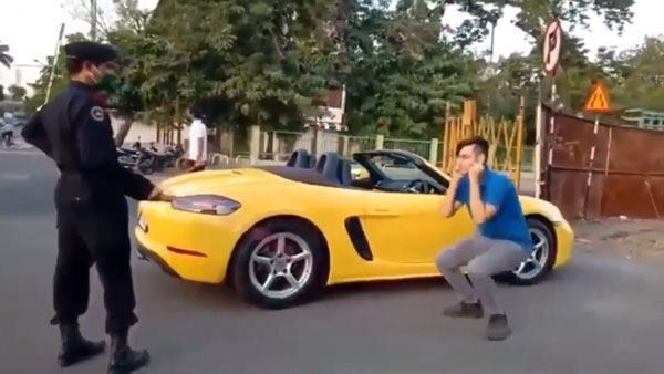 लाॅकडाउन में स्पोर्ट्स कार से घूम रहे इस लड़के की पुलिस ने लगाई क्लास, फिर हुआ ये.. लाॅकडाउन में स्पोर्ट्स कार से घूम रहे इस लड़के की पुलिस ने लगाई क्लास, फिर हुआ ये..