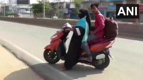 लॉकडाउन: महिला ने 1400 किलोमीटर स्कूटर चलाकर बेटे को लाया वापस