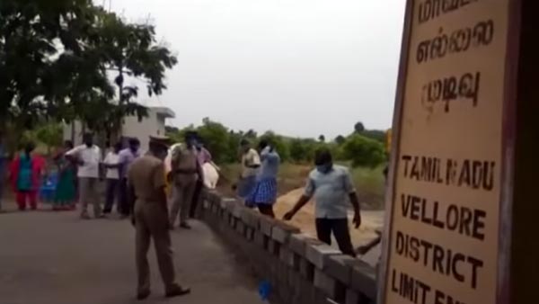 तमिल नाडु आन्ध्र प्रदेश बॉर्डर दीवार वाहन को रोकने के लिए जानकारी