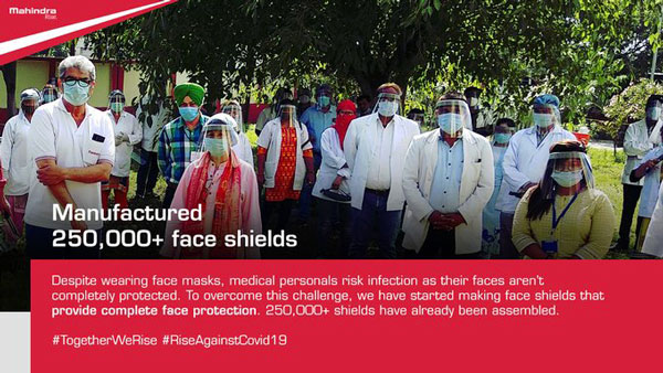 Mahindra Assembles 2.5 Lakh Face Shields: महिंद्रा ने कोरोना से बचने किया 2.5 लाख फेस शील्ड का निर्माण