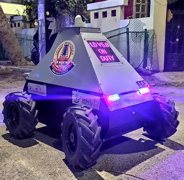 अब चेन्नई पुलिस इन रोबोट की मदद से कोरोना संक्रमित इलाकों में करेगी निगरानी