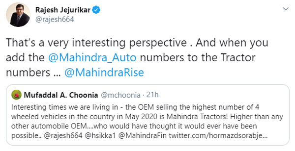 Mahindra Tractors Sales May 2020: महिंद्रा ट्रैक्टर्स की घरेलू बिक्री में इस माह आई 2 प्रतिशत की बढ़त