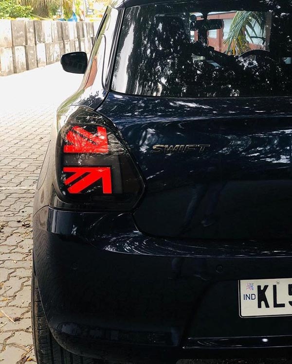 Maruti Swift With Mini Cooper Taillights: मारुति स्विफ्ट में लगाई मिनी कूपर जैसी टेललाइट