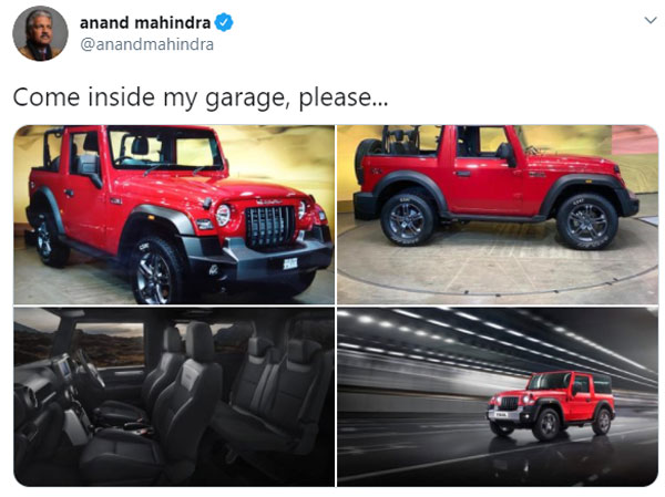 Anand Mahindra Wants New Thar: आनंद महिंद्रा अपनी गैराज में चाहते हैं नई थार, रवीना टंडन ने दिया यह जवाब