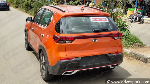 Kia Sonet Spied First Time After Global Unveil: किया सॉनेट स्पाई फोटो फीचर्स डिजाईन जानकारी