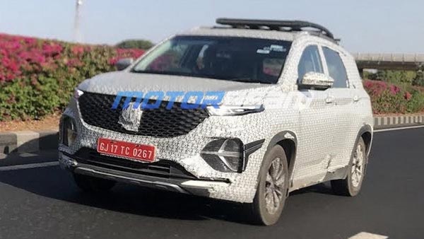 MG Hector Plus 7 Seater: एमजी हेक्टर प्लस का 7 सीटर वर्जन टेस्टिंग करते हुई आई नजर