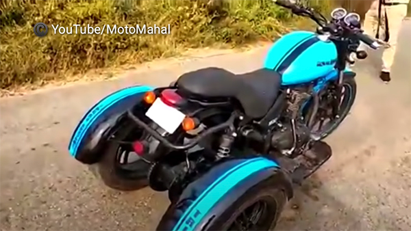इस रॉयल एनफील्ड थंडरबर्ड को ट्राइक में किया तब्दील, रिवर्स गियर का भी दिया ऑप्शन