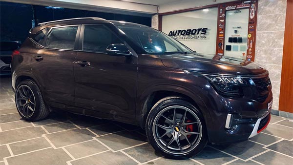 Kia Seltos Modification: किया सेल्टोस बॉडी रैप व नए अलॉय व्हील में लग रही इतनी शानदार