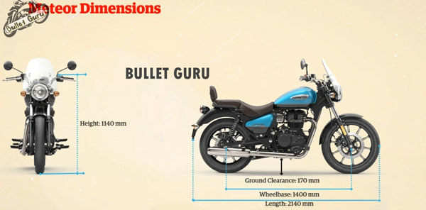 RE Meteor 350 Dimension Revealed: रॉयल एनफील्ड मिटिओर 350 के आकार का हुआ खुलासा, जानें