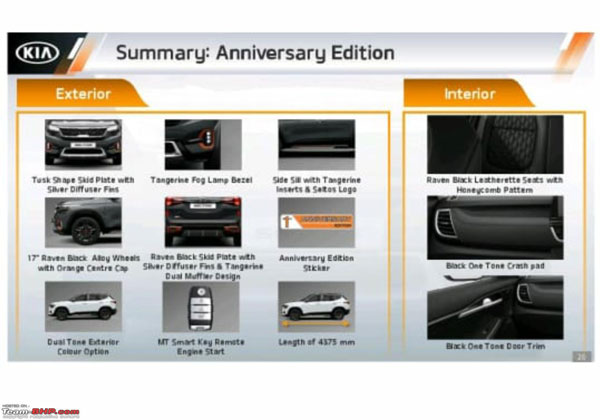 Kia Seltos Anniversary Edition: किया सेल्टोस अनिवर्सरी एडिशन जानकारी फीचर्स वैरिएंट इंजन जानकारी