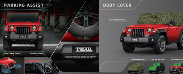 Mahindra Thar Accessories: नए महिंद्रा थार के एक्सेसरीज पैक का हुआ खुलासा, करें कार को कस्टमाइज Mahindra Thar Accessories: नए महिंद्रा थार के एक्सेसरीज पैक का हुआ खुलासा, करें कार को कस्टमाइज