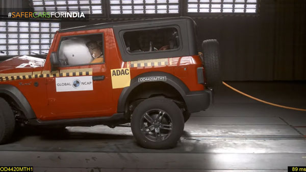 2020 Mahindra Thar Safety Rating: नई महिंद्रा थार ने पास किया सेफ्टी टेस्ट, मिली चार स्टार रेटिंग