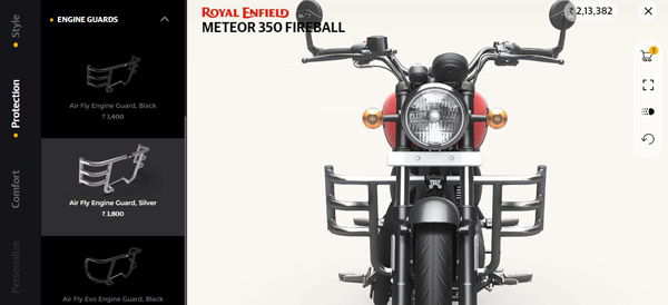 Royal Enfield Meteor 350 Accessories: रॉयल एनफील्ड मिटिओर 350 की एक्सेसरीज का खुलासा