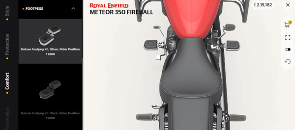 Royal Enfield Meteor 350 Accessories: रॉयल एनफील्ड मिटिओर 350 की एक्सेसरीज का खुलासा